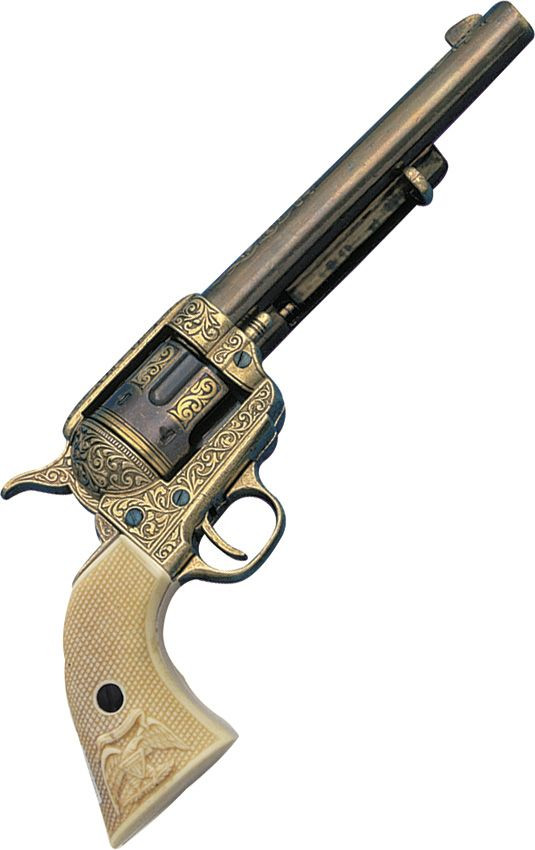 Denix 1873 Cavalry Revolver Engraved