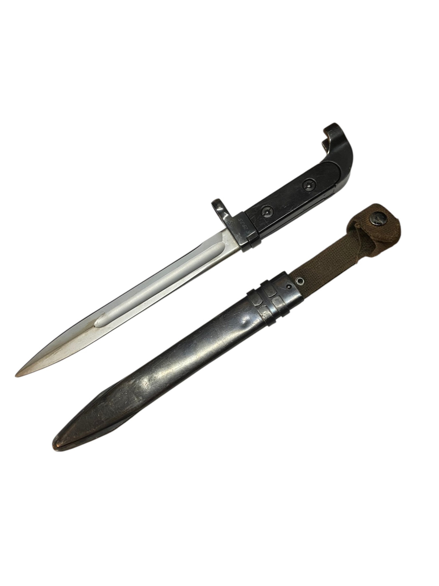 East German NVA First Version Model 47 Bayonet & Scabbard - No. R2935