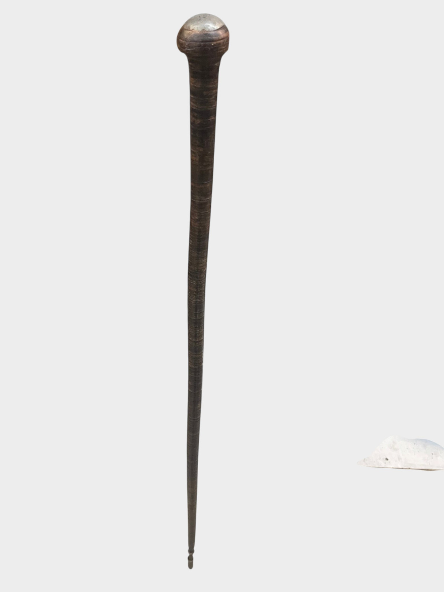 WW1 Era 32" Swagger stick cane heavy iron reinforced Leather stacked wrapping