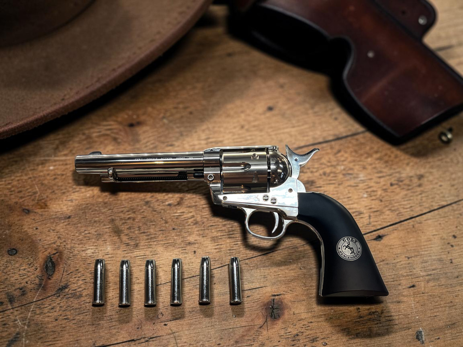 Umarex Nickel Colt Single Action Army .177 Pellet Revolver - Package -Used