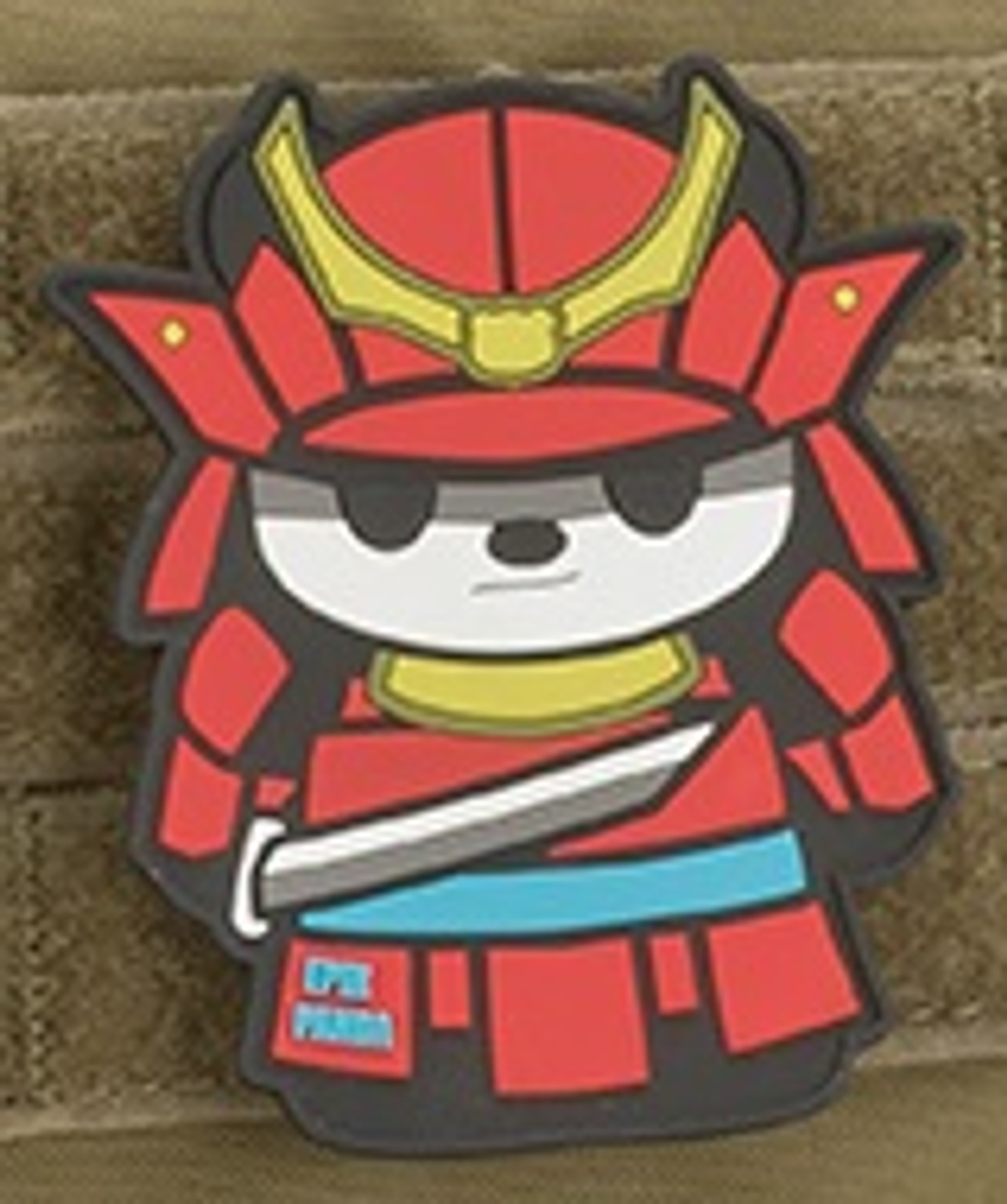 Epik Panda Panda Samurai PVC Rubber Morale Patch - Thunder - Red