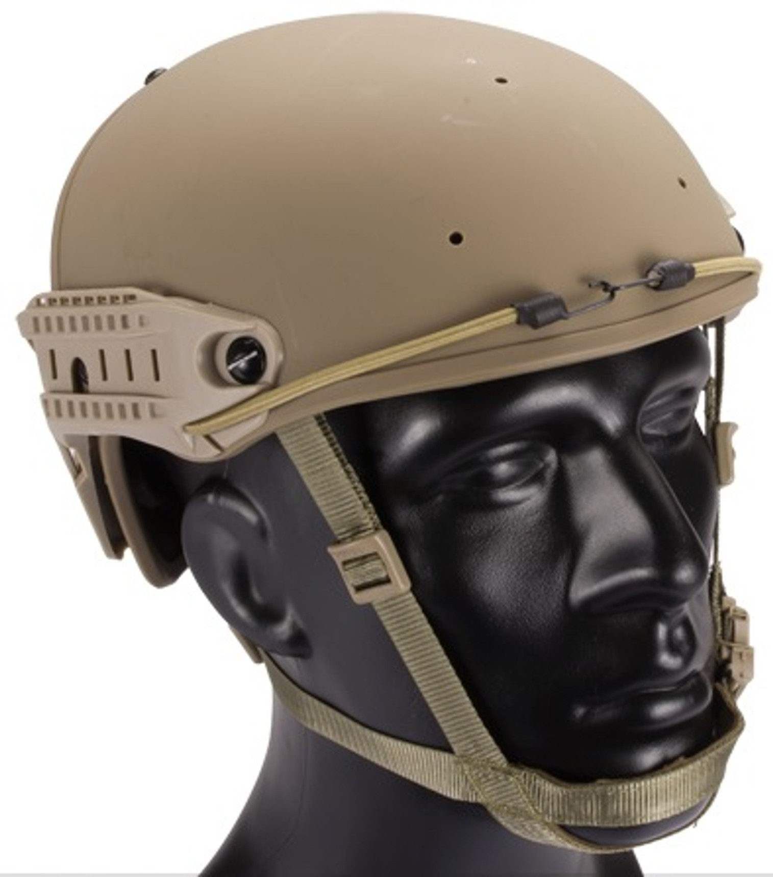 Matrix Airsoft Air Force Type Helmet w/ Rails - Tan