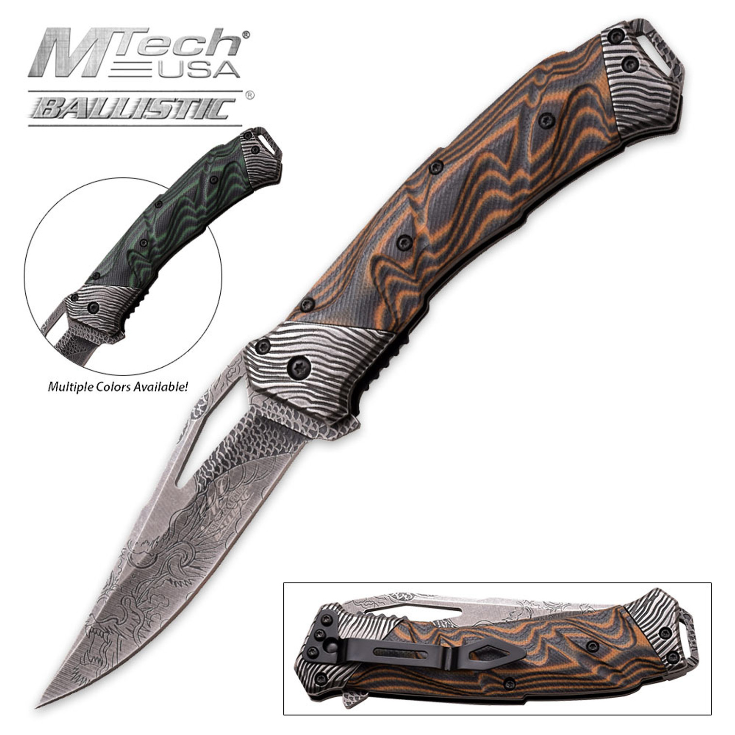 Master Collection Acid Etched Dragon Knife