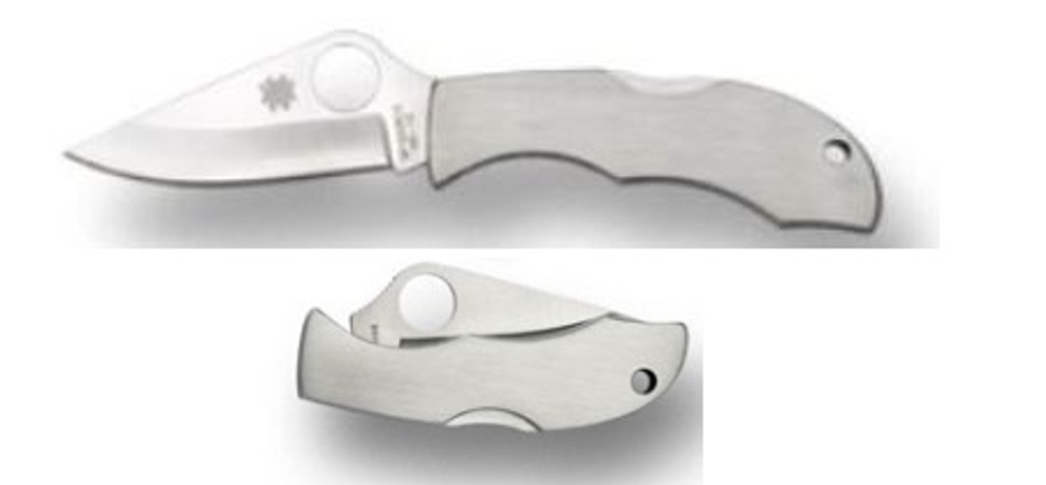 Spyderco CLSSP3 Ladybug Plain Edge With Stainless Steel Handle
