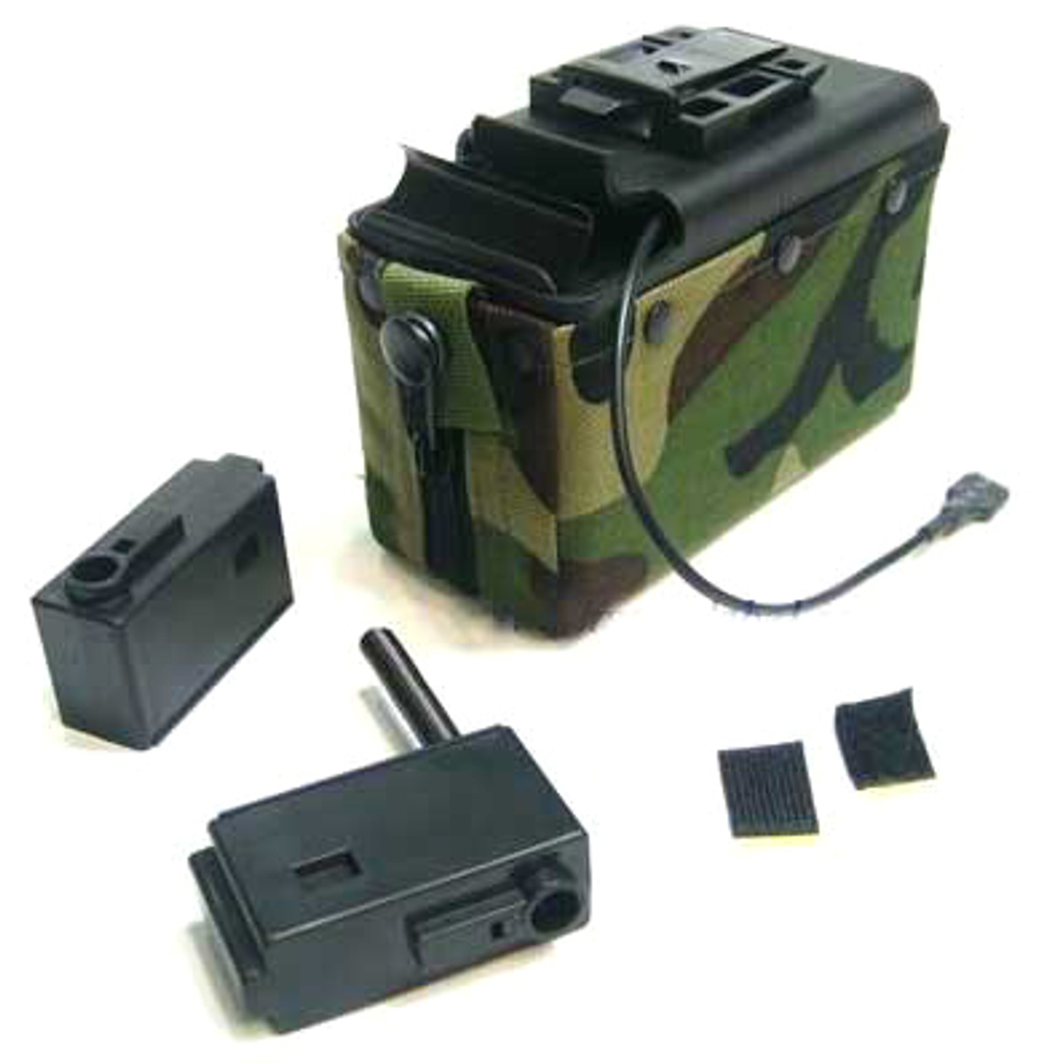 MAG 1500rd M249 Electric Winding Cartridge Pouch w/ Remote (Color: Woodland)