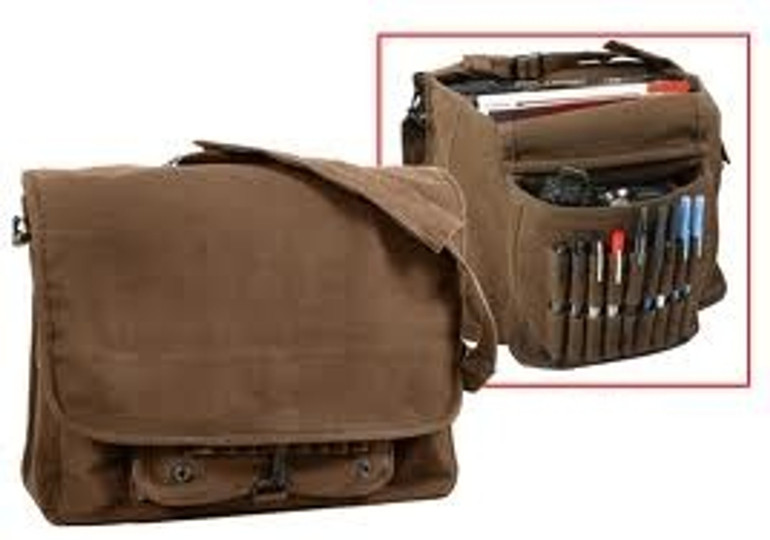 Rothco Vintage Canvas Paratrooper Bag - Brown