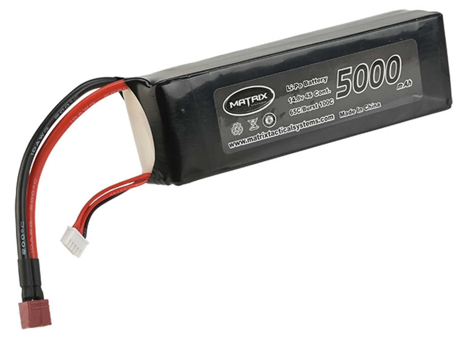 Matrix 14.8V 5000mAh 65C "Purpose Built" LiPo Battery - Deans Connector