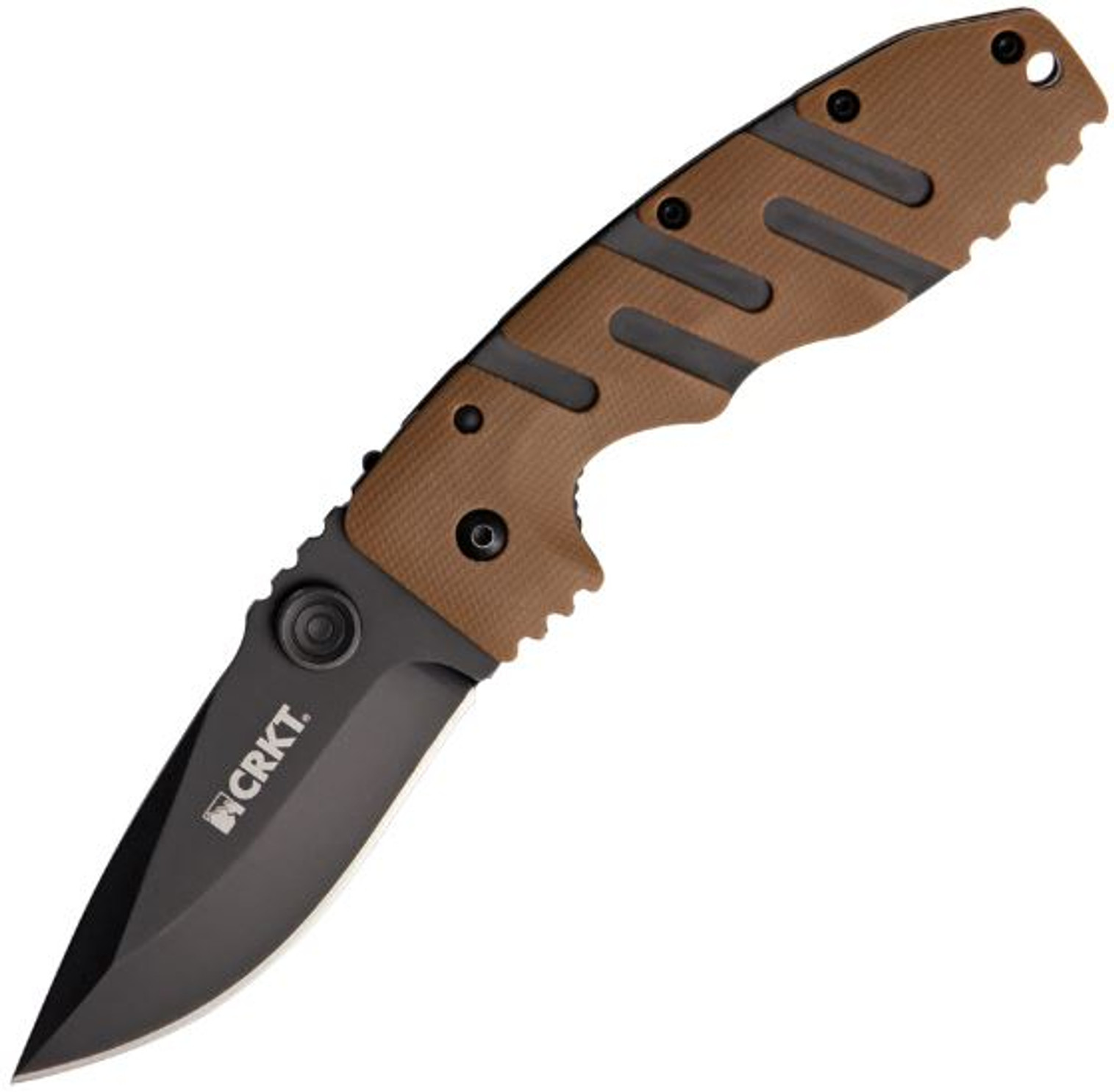 CRKT 6803DZ Ryan Model 7 Black Blade Brown Handle