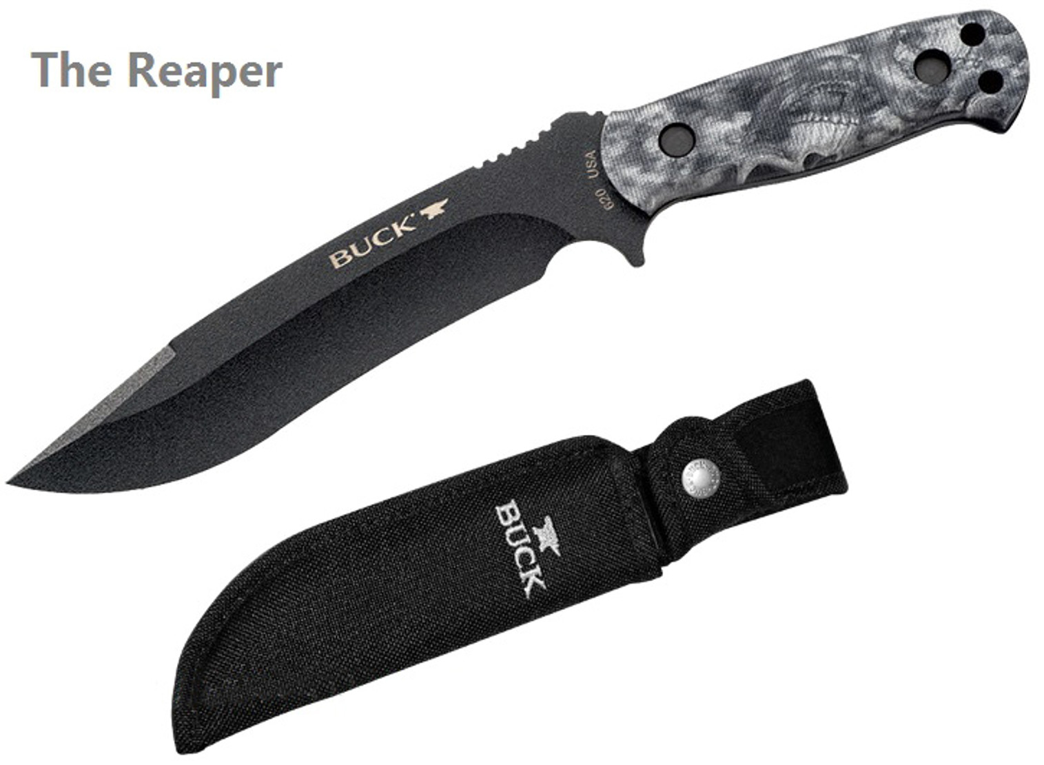 Buck Knives 0620CMS13 The Reaper Ghost Skull Camo