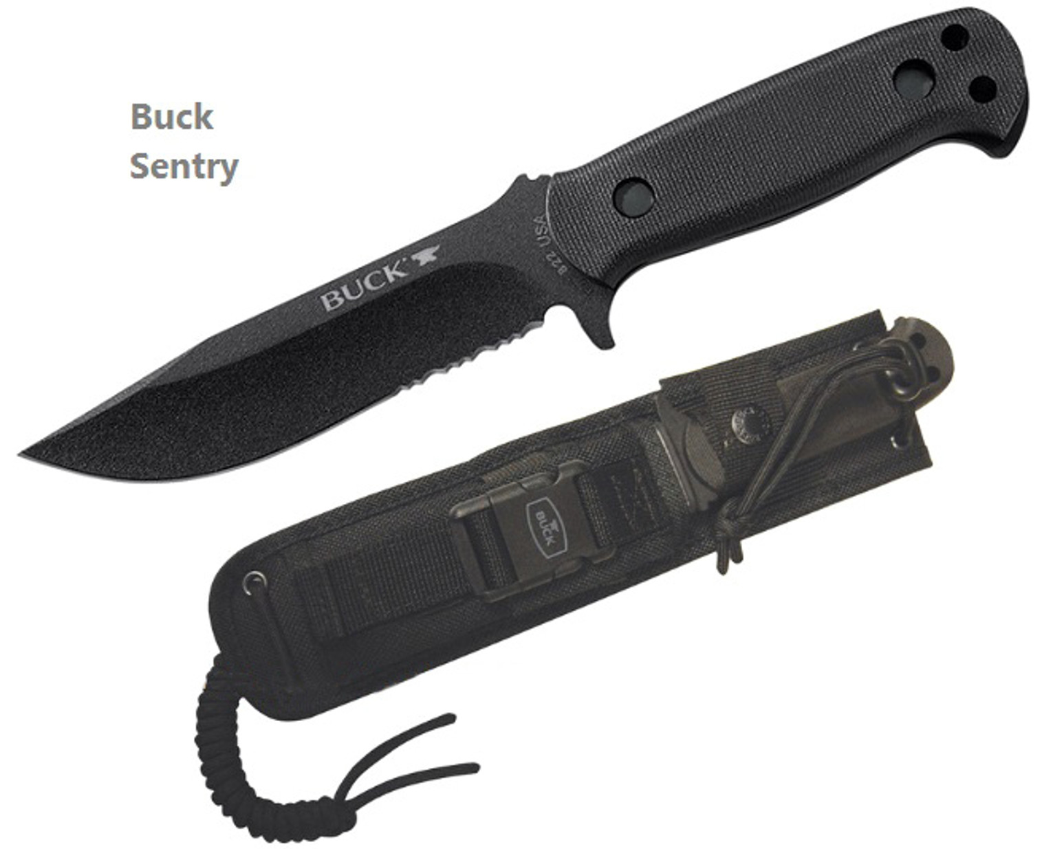 Buck Knives 0822BKX Sentry Fixed w/MOLLE Compatible Sheath