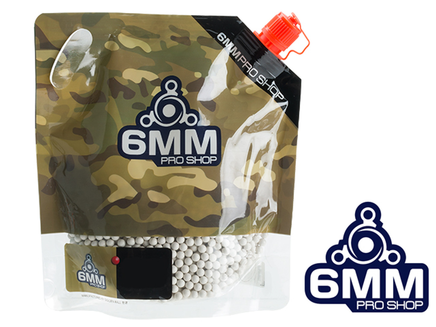 6mmProShop Pro-Series 6mm Premium Biodegradable Airsoft BBs - 0.32g White (2500 Rounds)