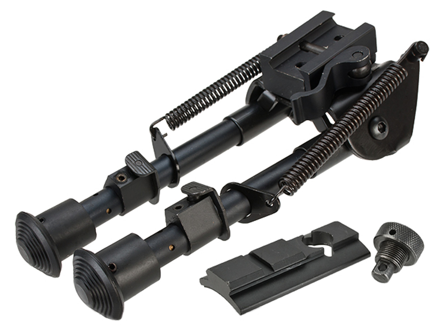 All-Platform Real Steel Retractable Harris Type Bipod (RIS + Stud Sniper Mount) by AIM Sports / NcStar