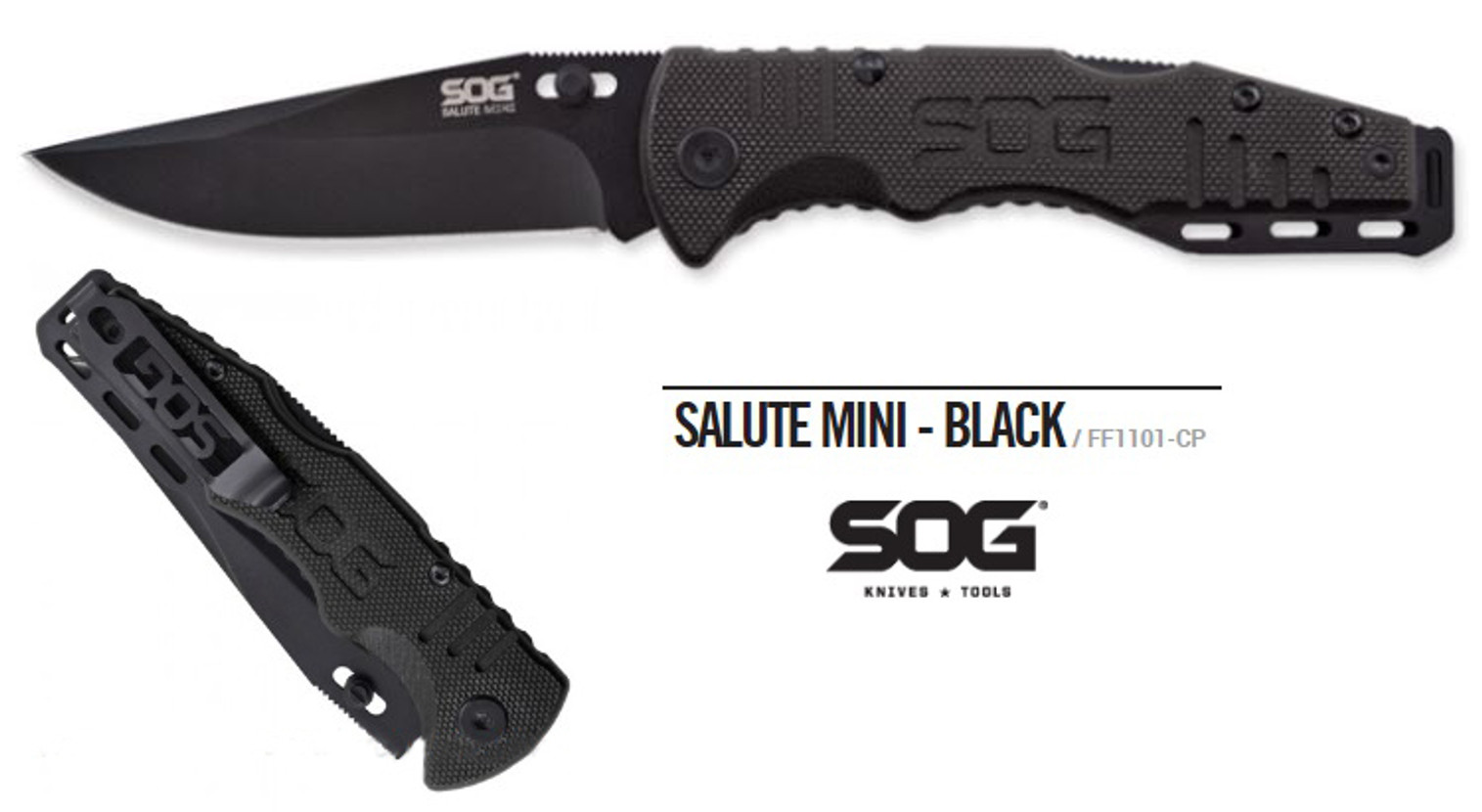 SOG FF1101 Salute Mini Black Folder