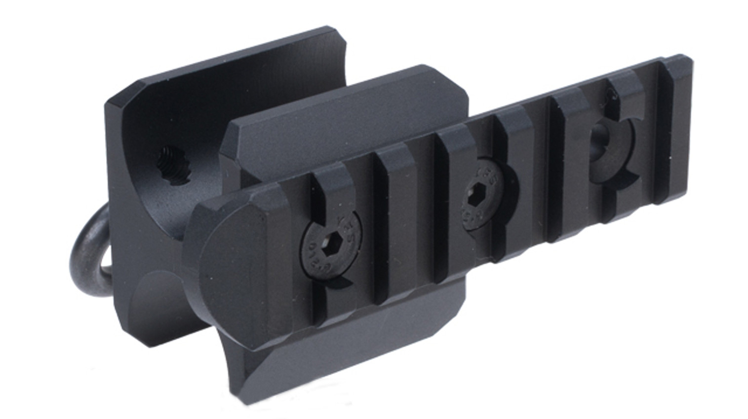 G&P Barrel Mount QD Sling Adapter w/ Side Rail for M870 Series Airsoft Shotguns - Black
