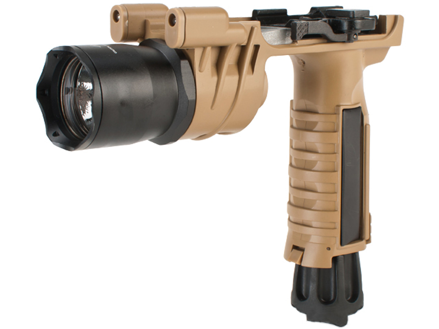 Avengers M900 Tactical Illuminator Vertical Grip w/ LED Grip Light for Airsoft - Desert