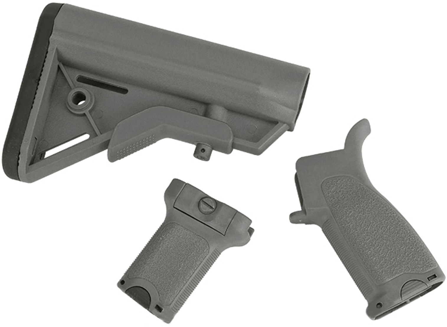 Dytac Furniture Kit for M4 and M16 Airsoft AEG Rifles - Midnight Grey