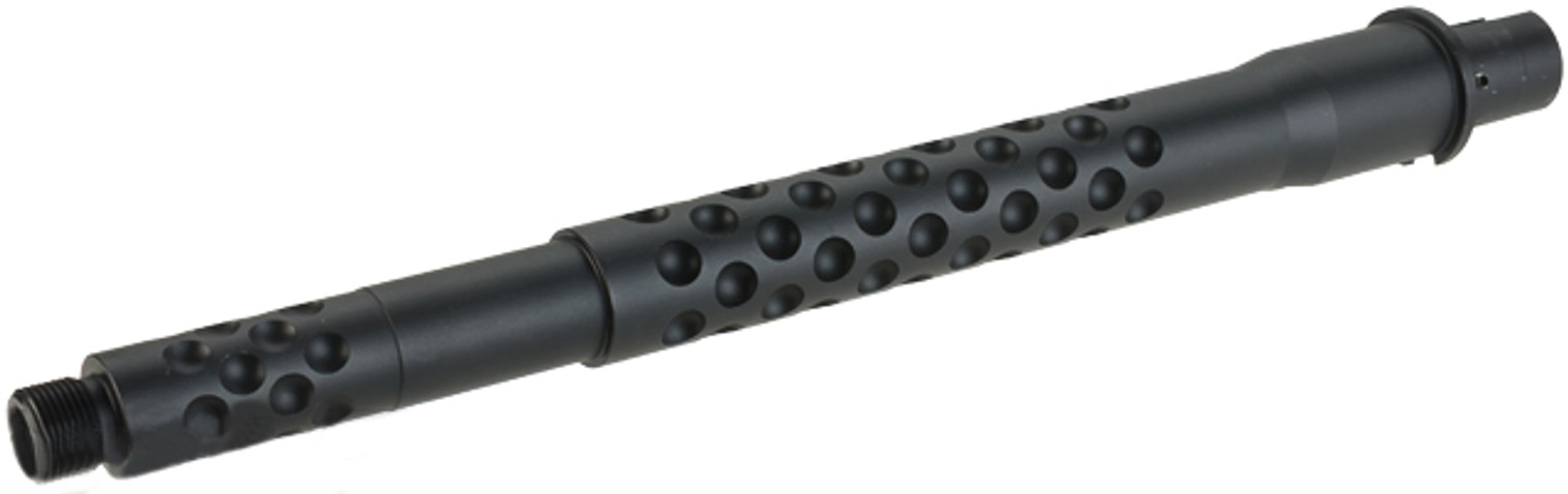G&P CNC Aluminum Outer Barrel for M4 / M16 Series Airsoft AEG Rifles - 11" Dimple Fluted (Black)