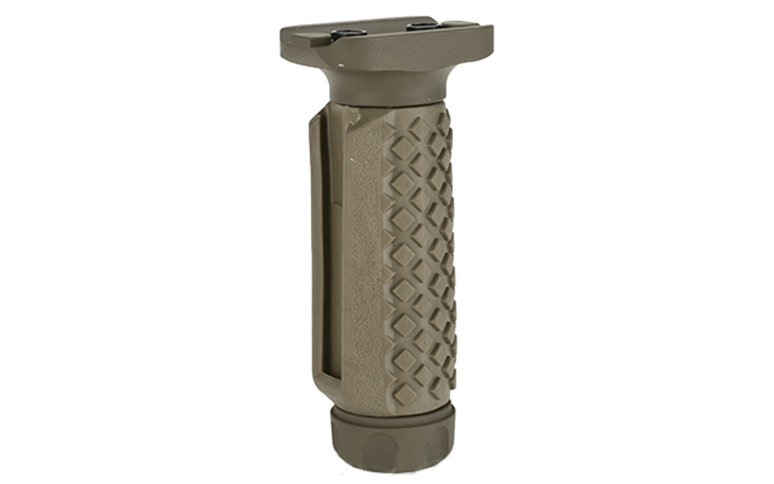 G&P Keymod Tactical Remote Switch Aluminum / Rubber Vertical Grip - Sand (Long)