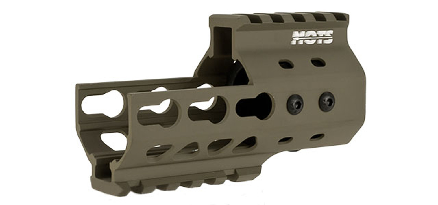 G&P MOTS 4" Keymod Cutout Rail System for M4 / M16 Series Airsoft Rifles - Sand
