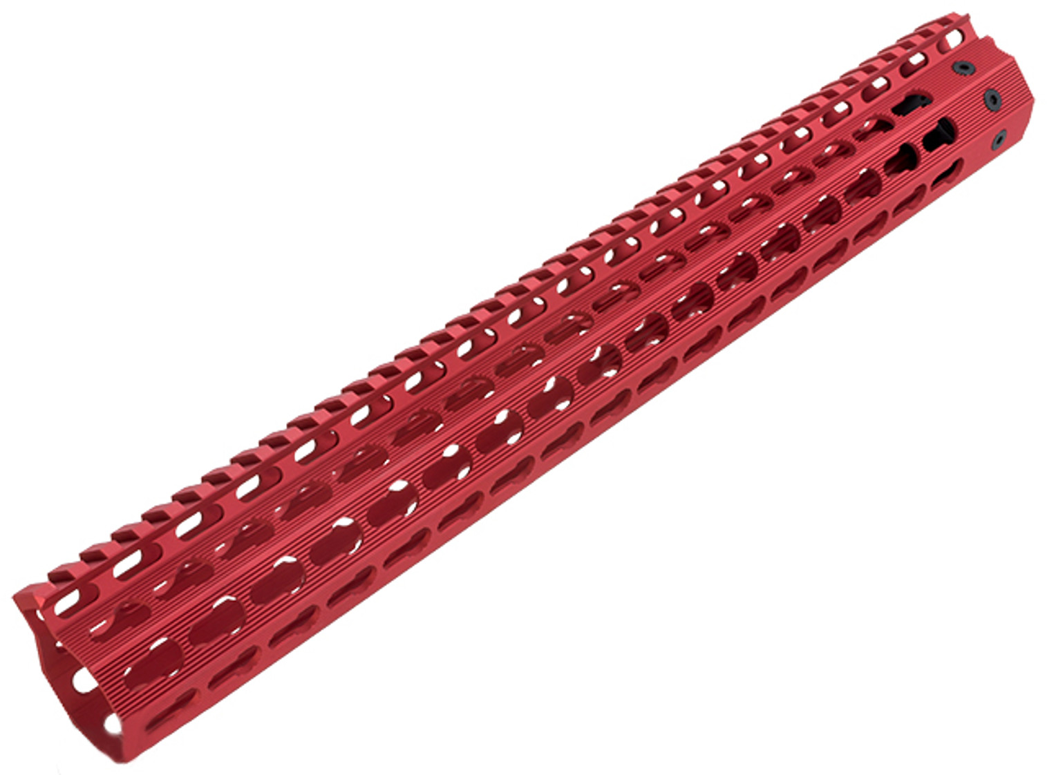 Strike Industries Gen 2. 15" Mega Fins Free Float Drop-In Keymod Handguard for M4 / M16 / AR15 Series Rifles - Red