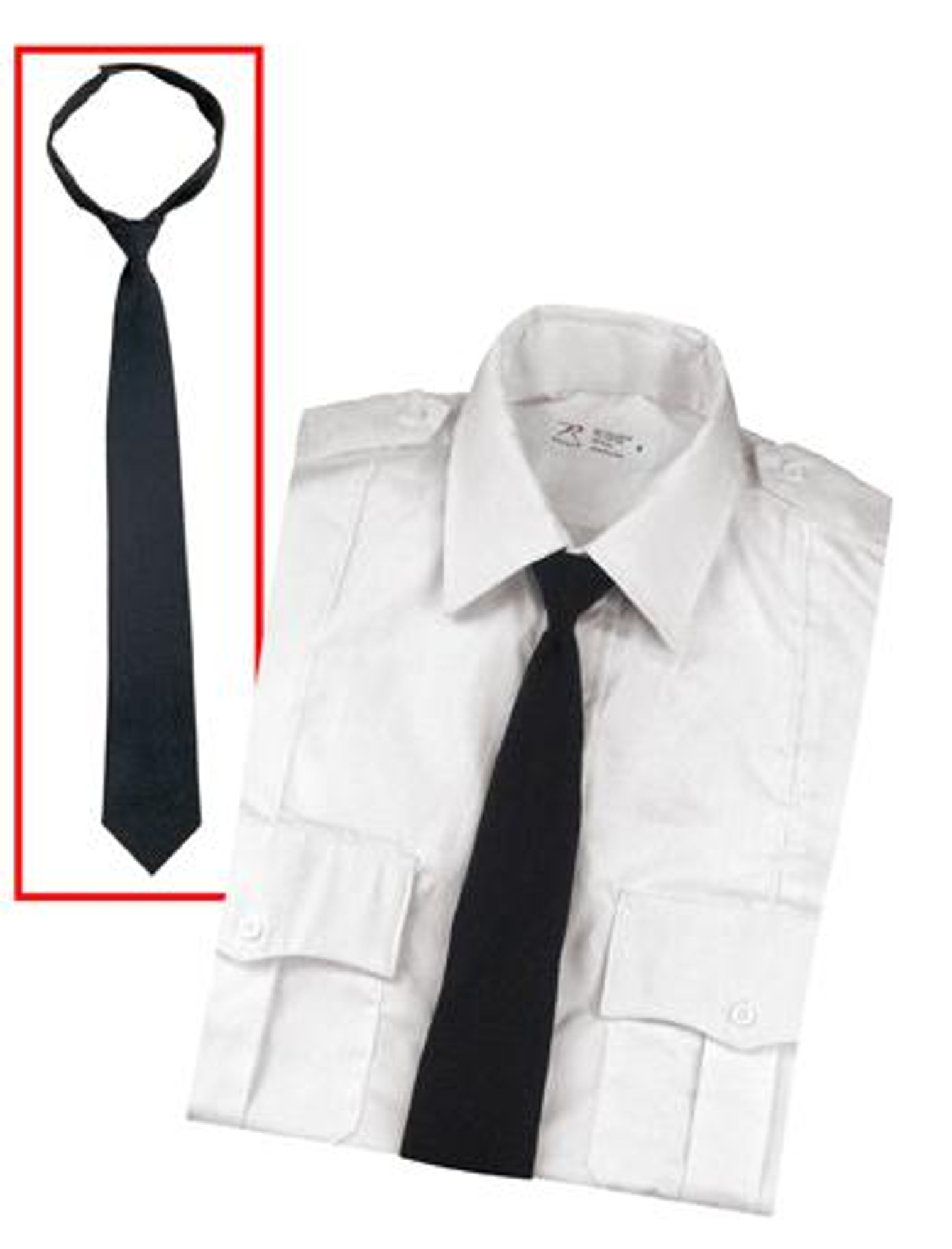 Rothco Police Issue Hook n' Loop Neckties - Black 
