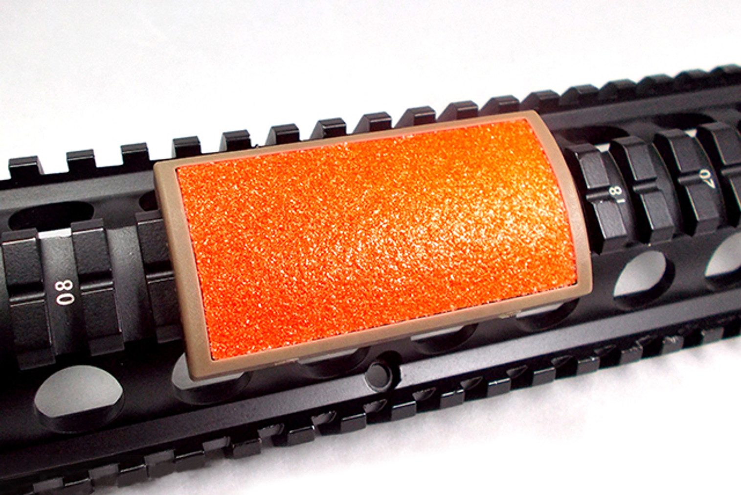 Custom Gun Rails (CGR) Large Laser Engraved Aluminum Rail Cover - Textured Orange Reflective
