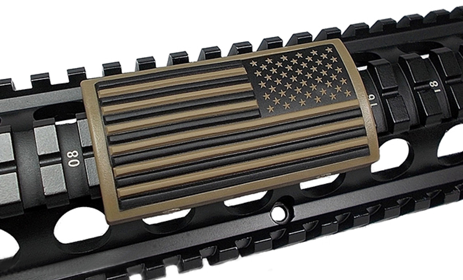 Custom Gun Rails (CGR) Large PVC Grip - U.S. Flag Tan (Stars Right)