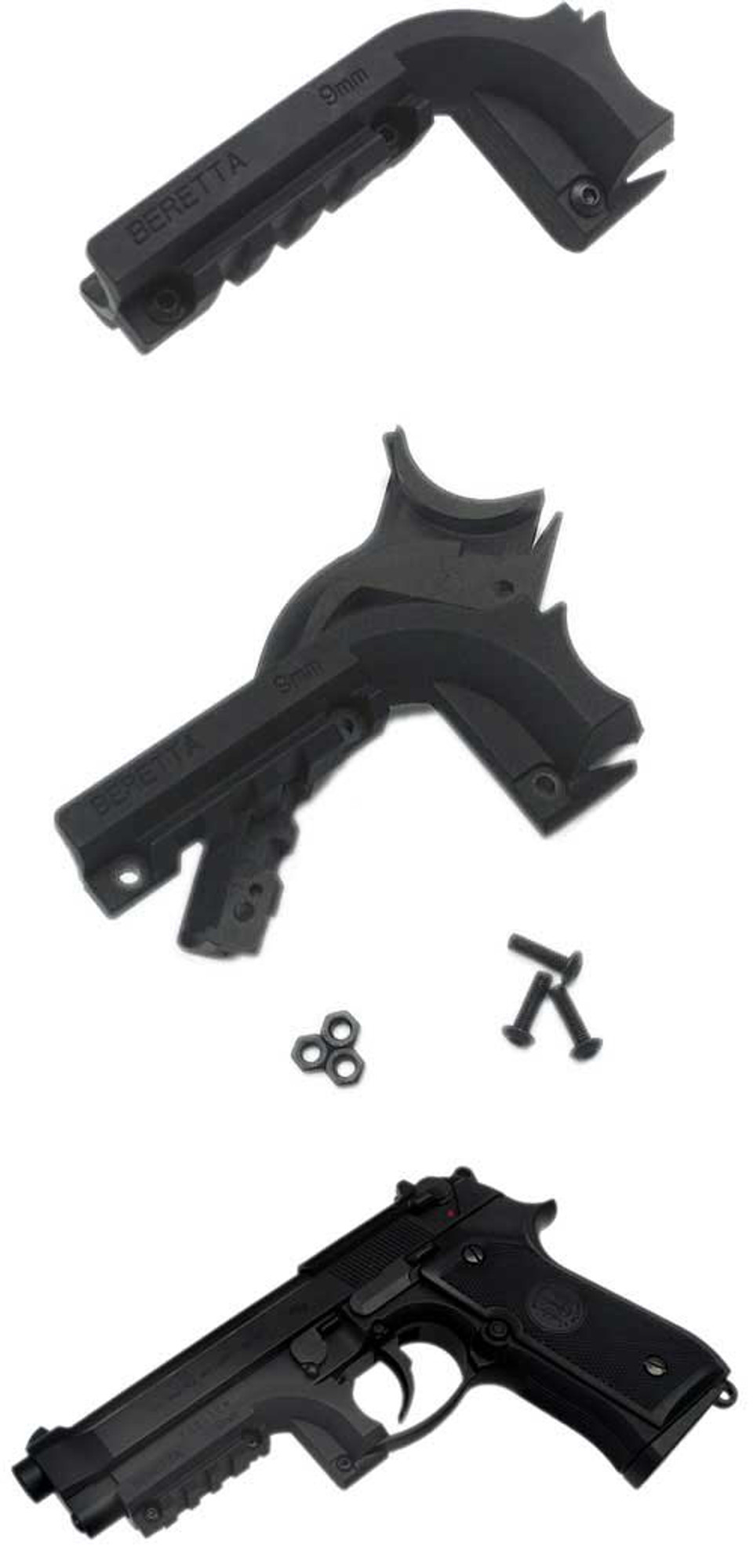 King Arms Pistol Laser / Light Mount for M9 Series Hand Guns (Black)