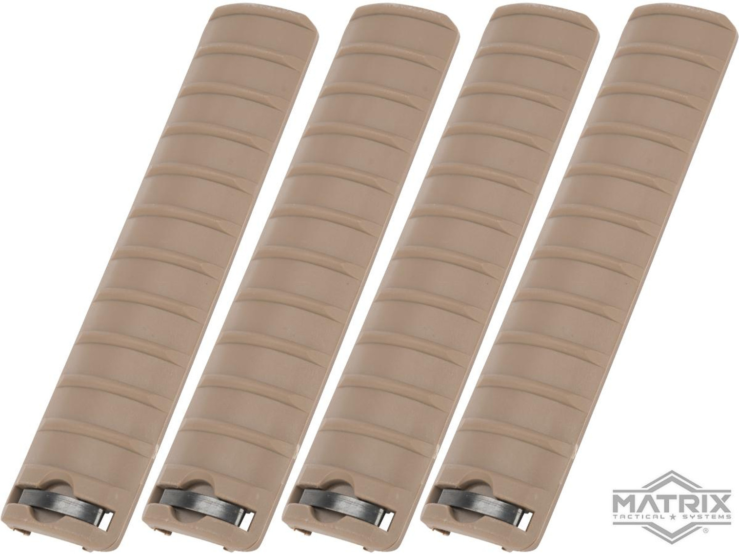 Matrix Polymer Ribbed 6.5" Rail Cover Panel - Set of 4 (Color: Tan)