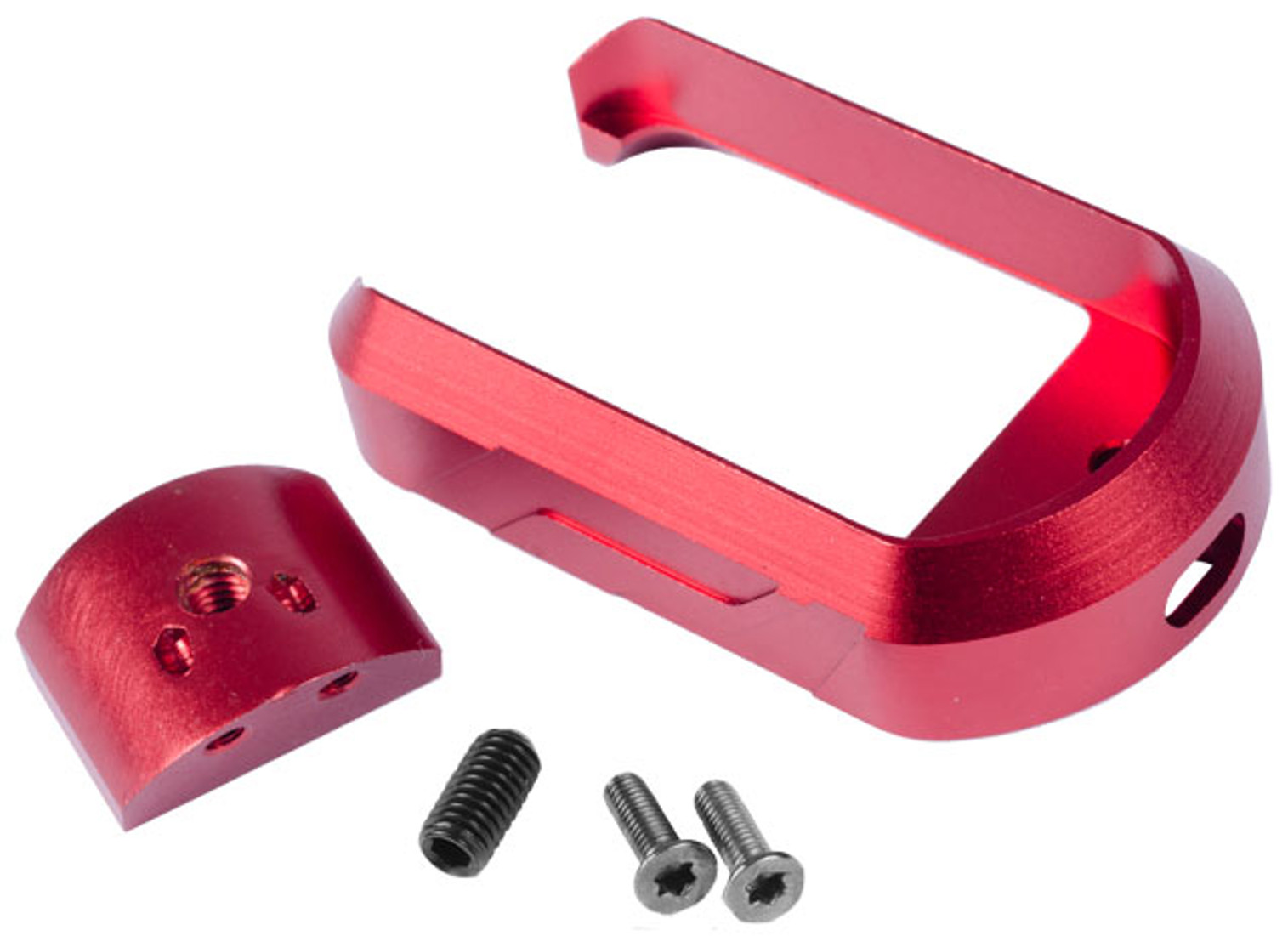 Matrix IPSC CNC Aluminum Magwell for G Series 17 / 18C Series Airsoft GBB Pistols - (Type B / Red)