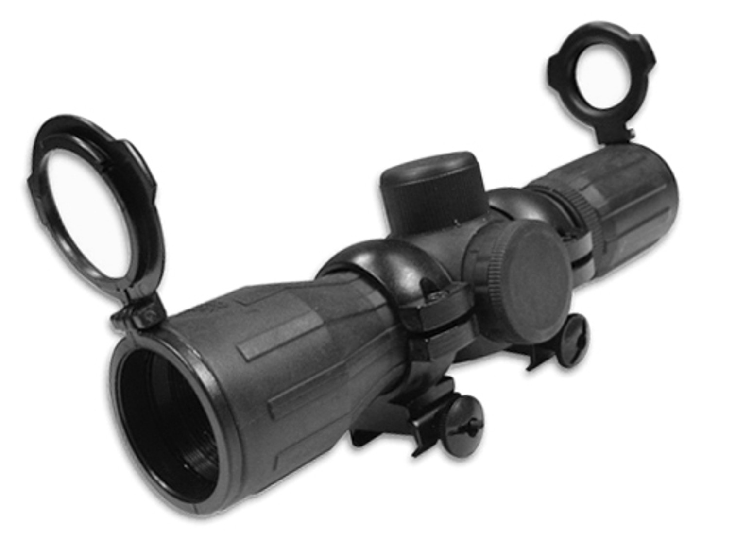 NC STAR 4x30 Rubber Coated Full Metal Illuminated Cross Hair Mildot Scope w/Rings