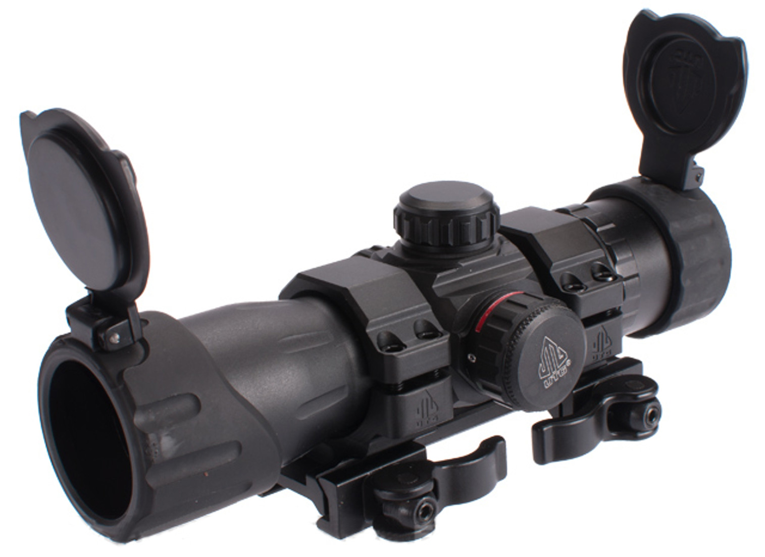 UTG 6.4" ITA Red/Green Dot Sight with Integral QD Mount & Flip-open Lens Caps