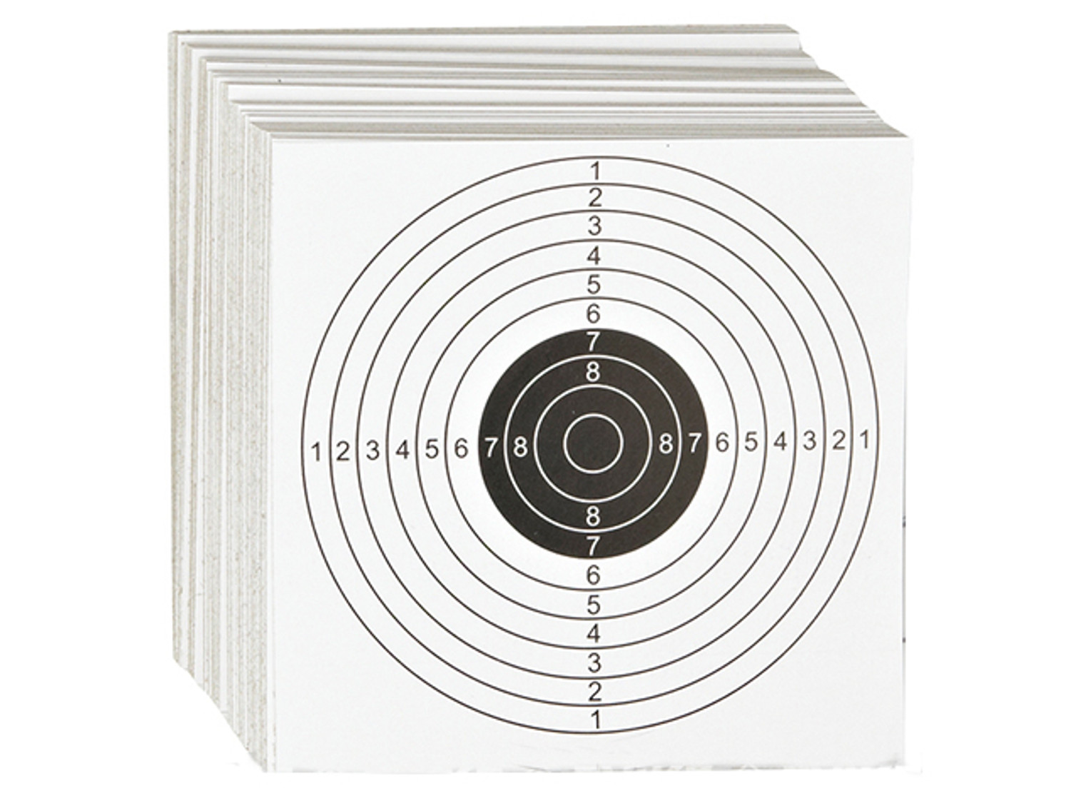 ASG Stiff Card Paper Targets with Scoring Rings for Trap Style Targets - Pack of 100