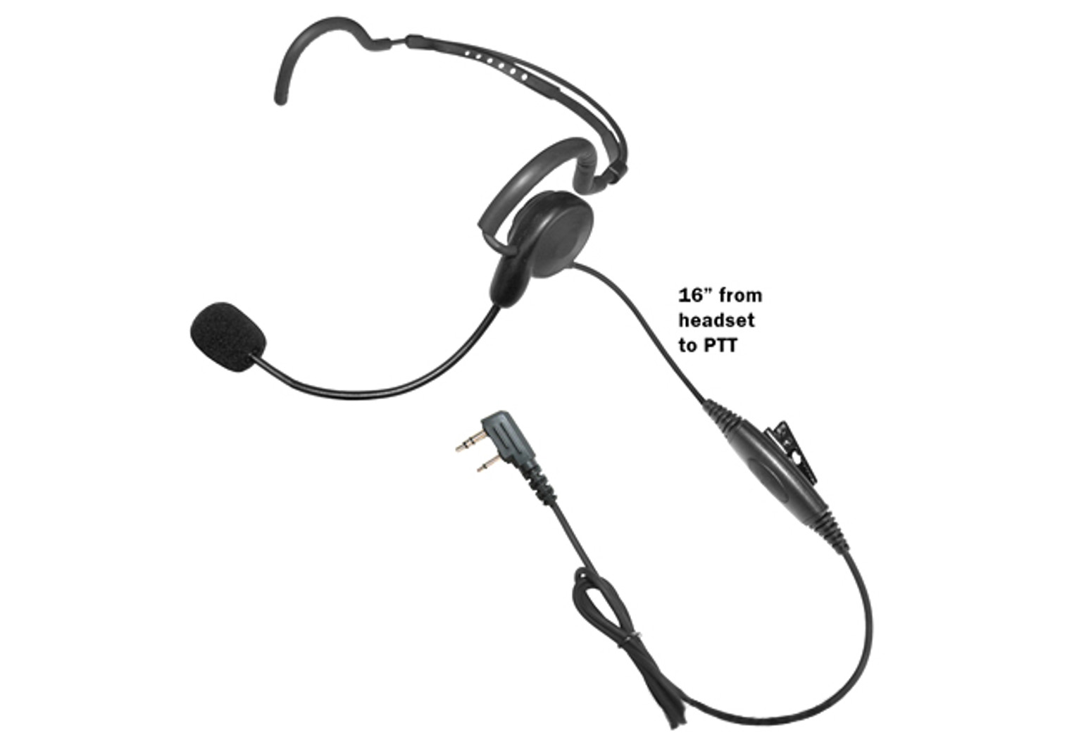 Code Red Headsets Close Quarters Boom Headset w/ PTT - Kenwood 2-Pin