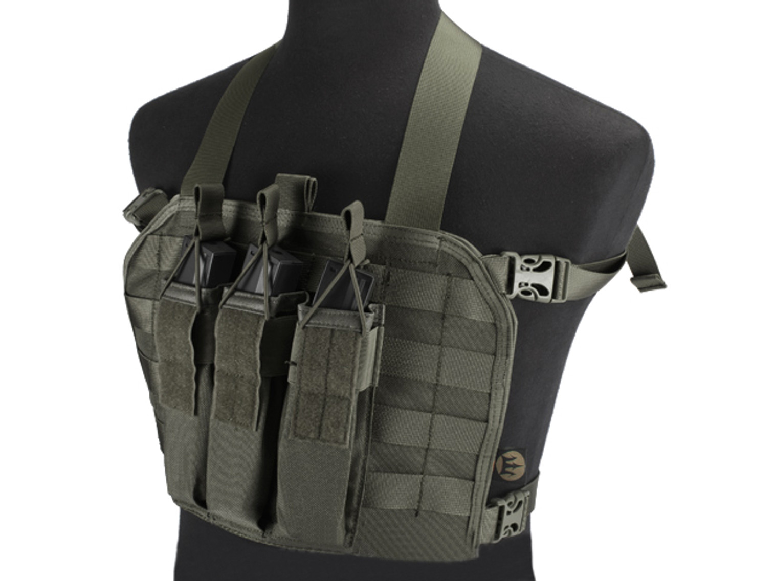 High Speed Operator Chest Rig w/ SMG Mag Pouch - Black