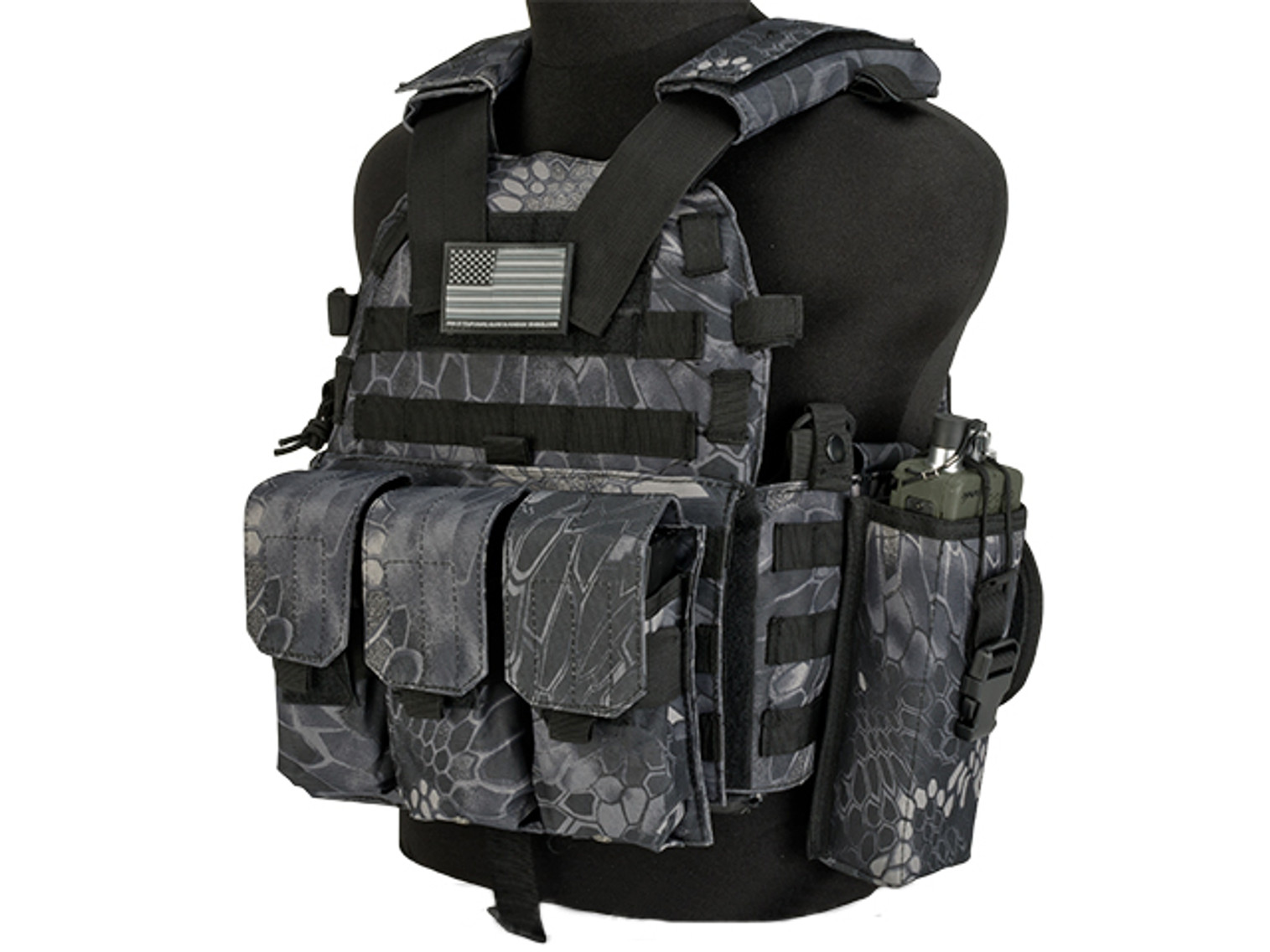 Avengers 6D9T4A Tactical Vest with Magazine and Radio Pouches - Urban Serpent