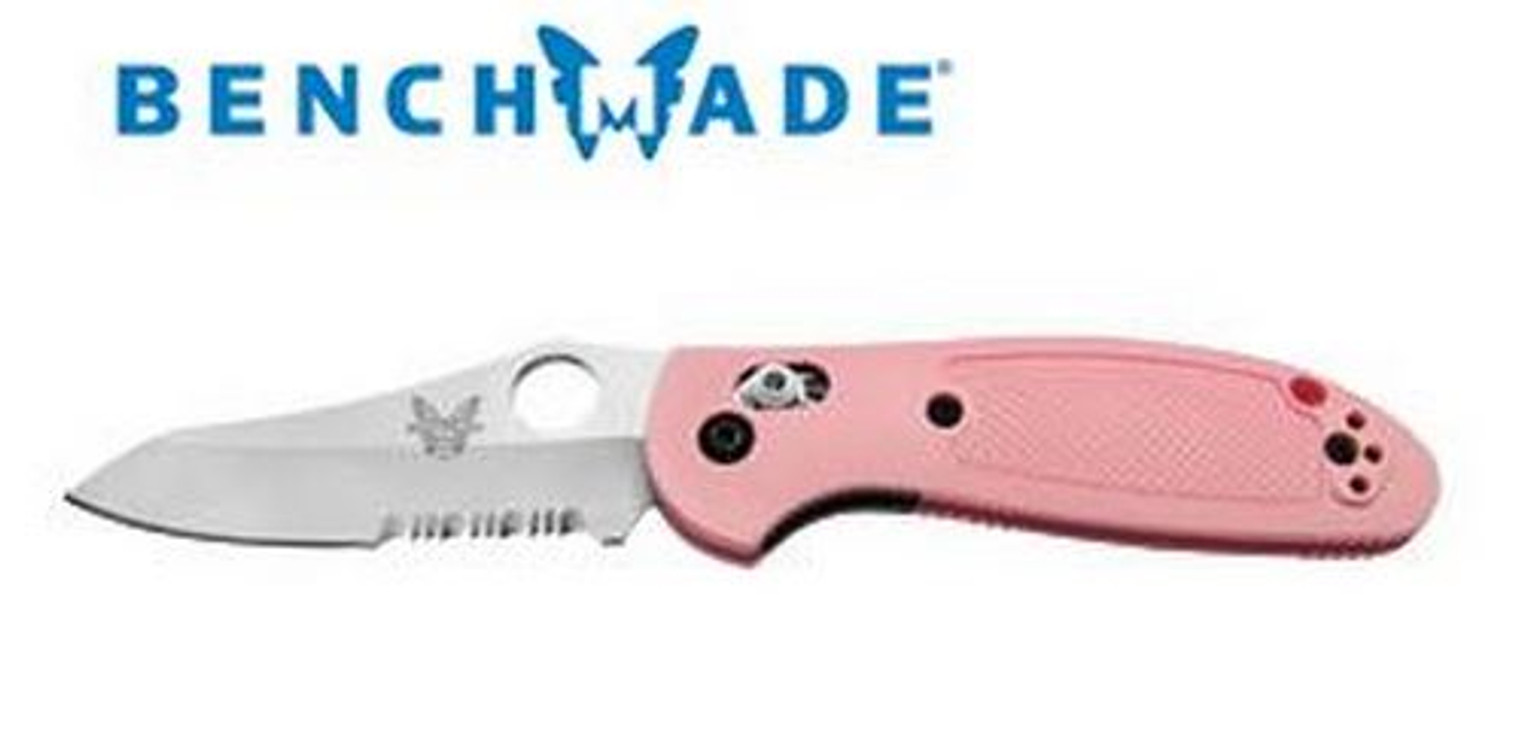 Benchmade 555SHGPNK Griptilian Mini ComboEdge Pink