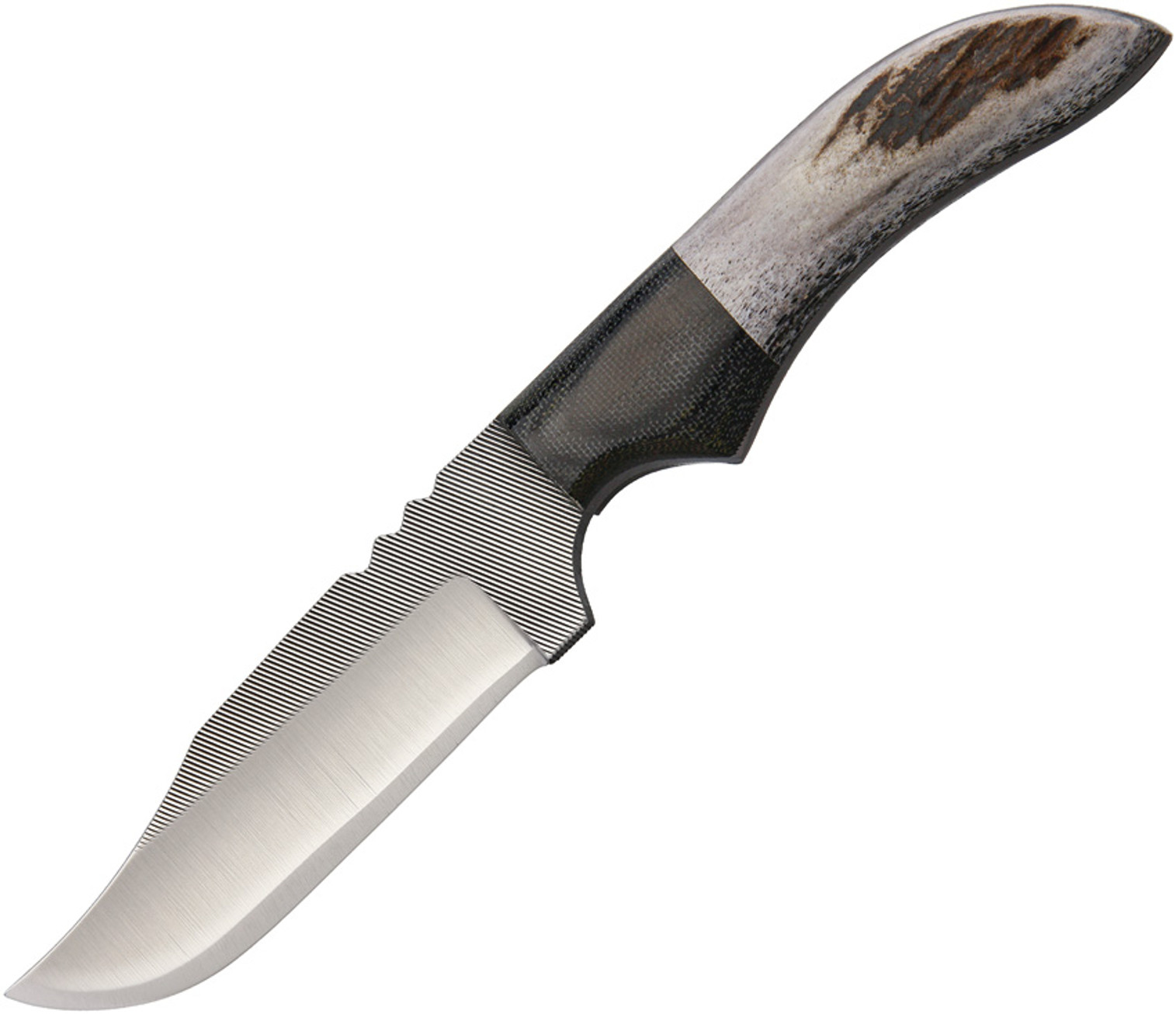 Anza JWK2E Fixed Blade Elk Handle w/ LEather Sheath