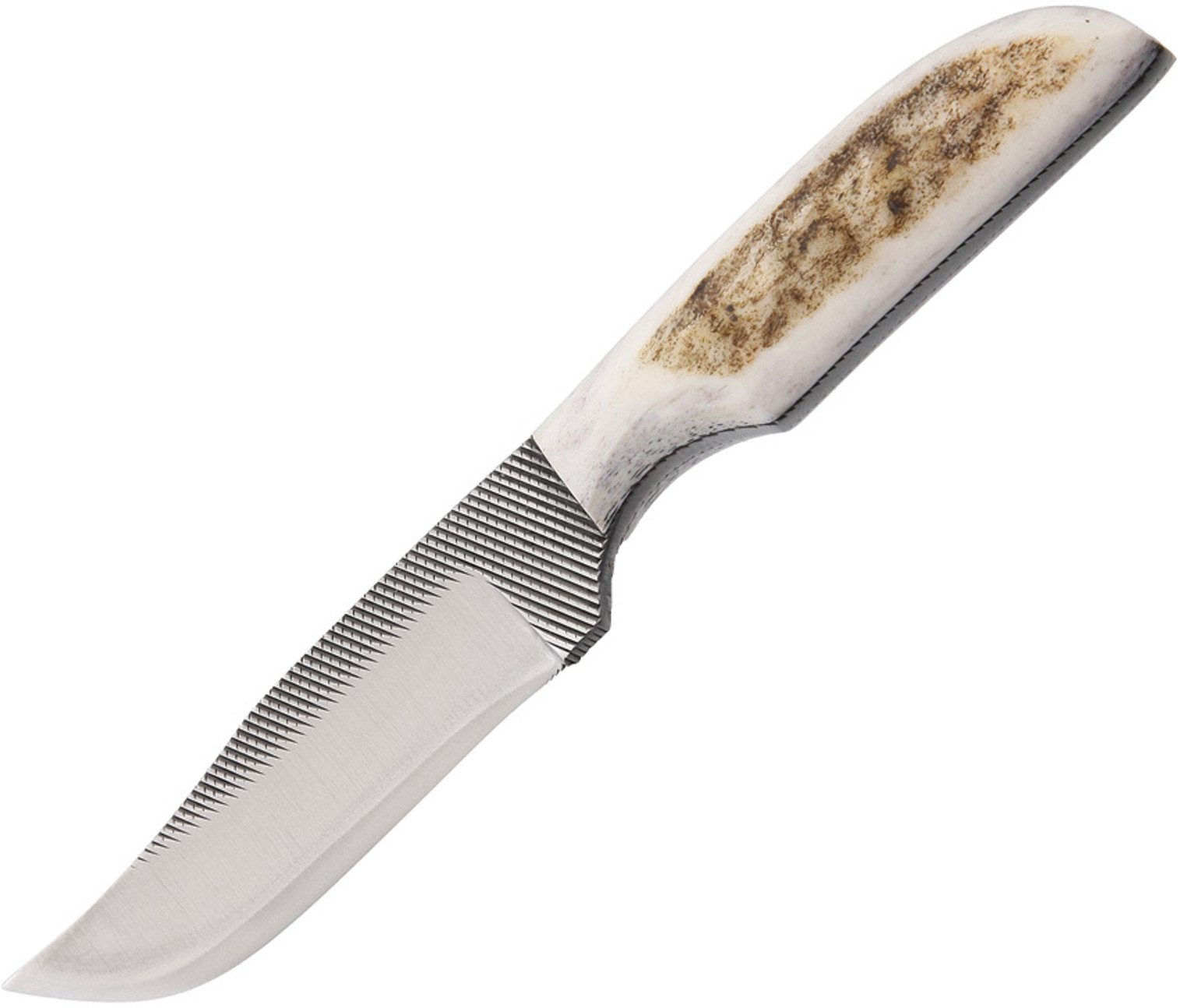 Anza LBKFE Fixed Blade Elk Handle w/ Leather Sheath