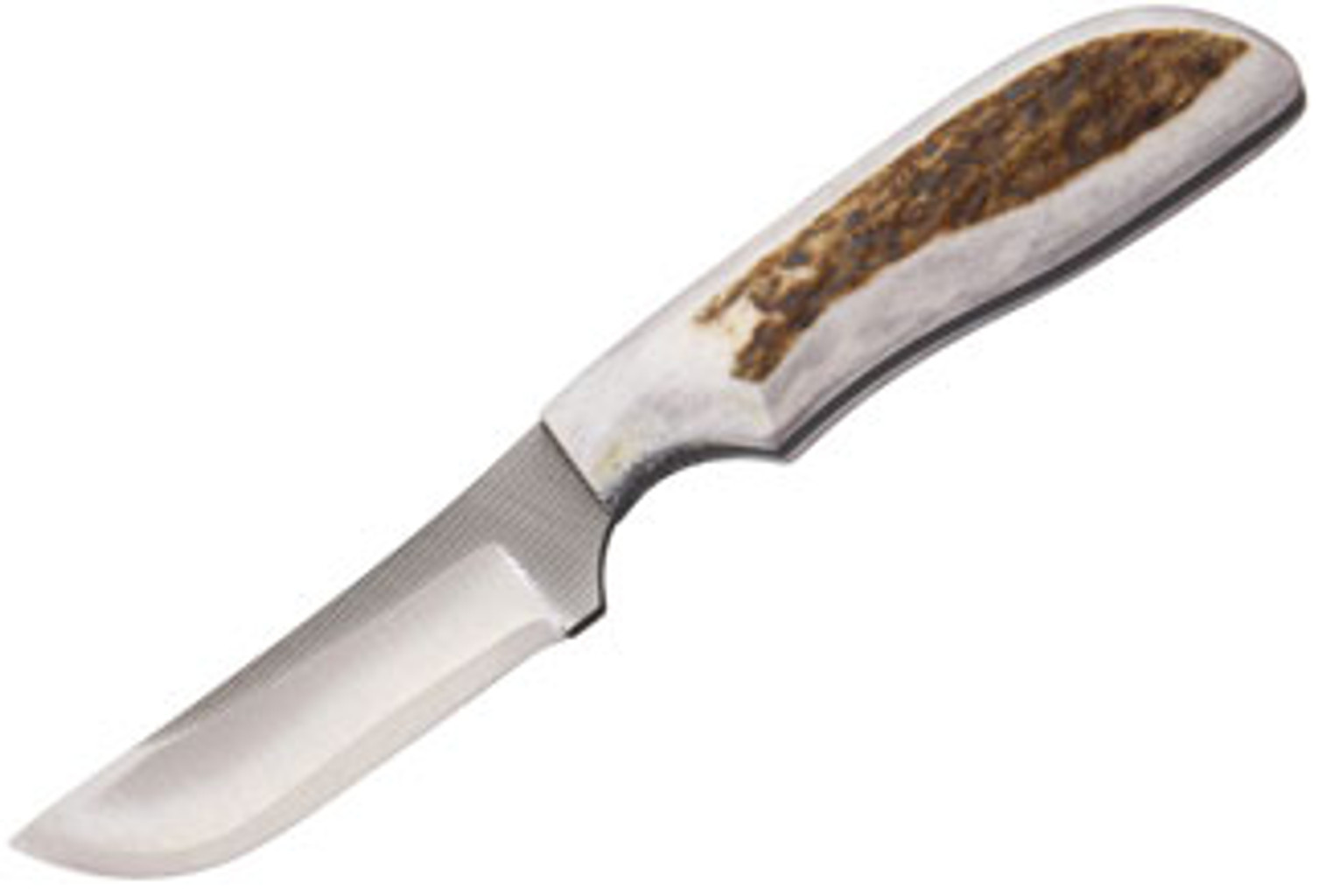 Anza WK3FE Fixed Blade Elk Handle w/ Leather Sheath