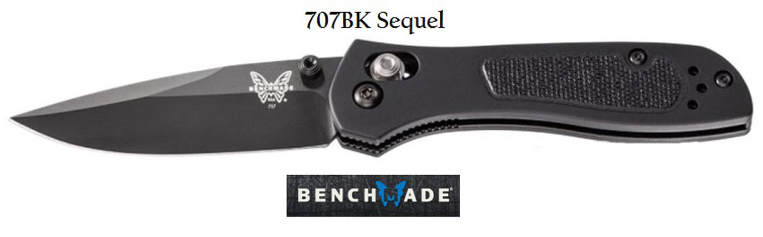 Benchmade 707BK Sequel Black Plain Edge