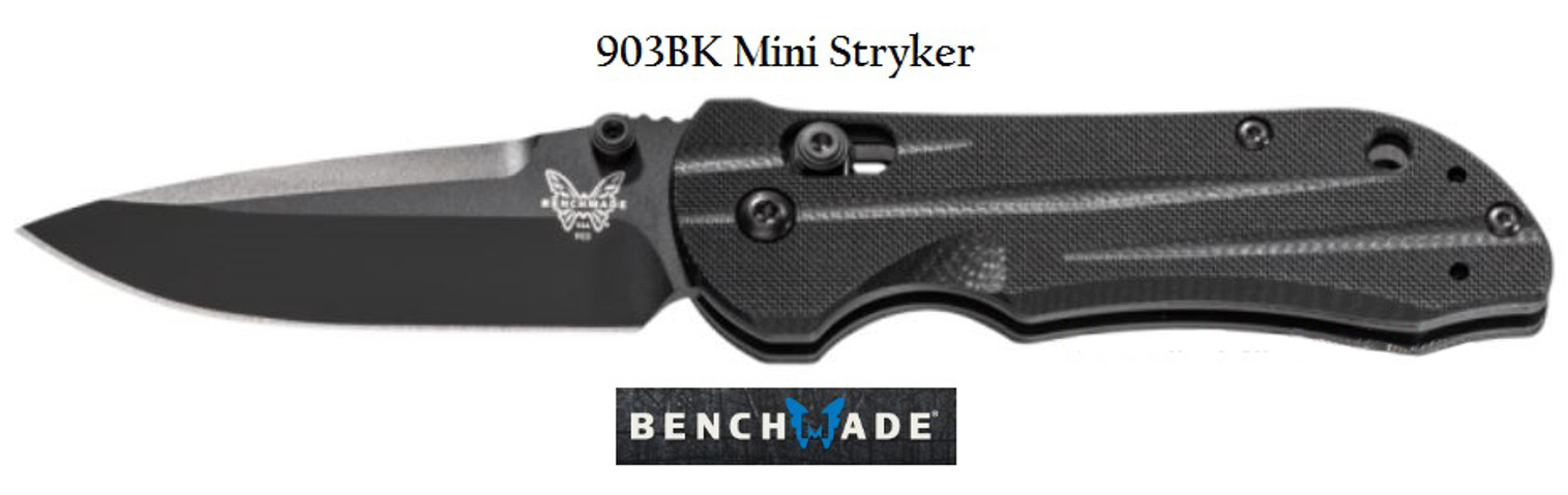 Benchmade 903BK Mini Stryker Black Blade - Plain Edge