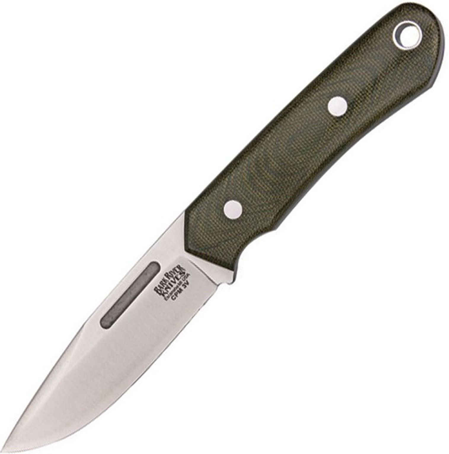 Bark River 05130MGC Springbok CPM 3V - Green Micarta