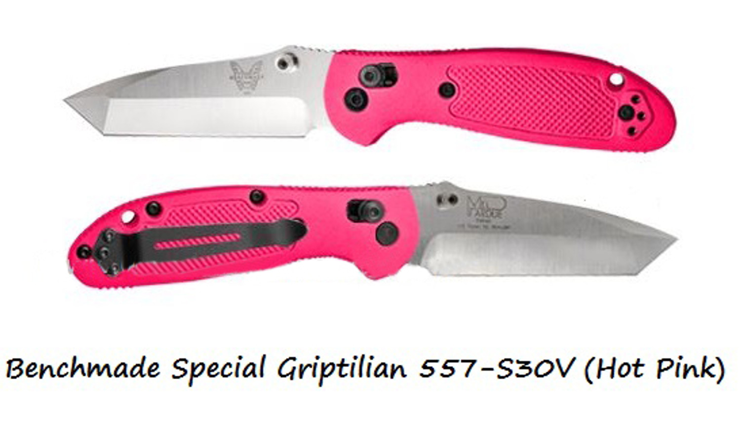 Benchmade Griptilian 557 Tanto S30V Hot Pink