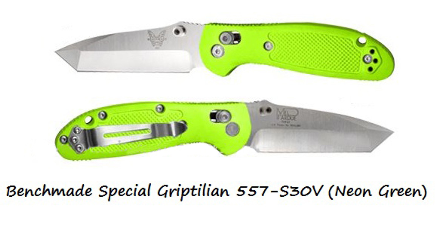 Benchmade Griptilian 557 Tanto S30V Neon Green