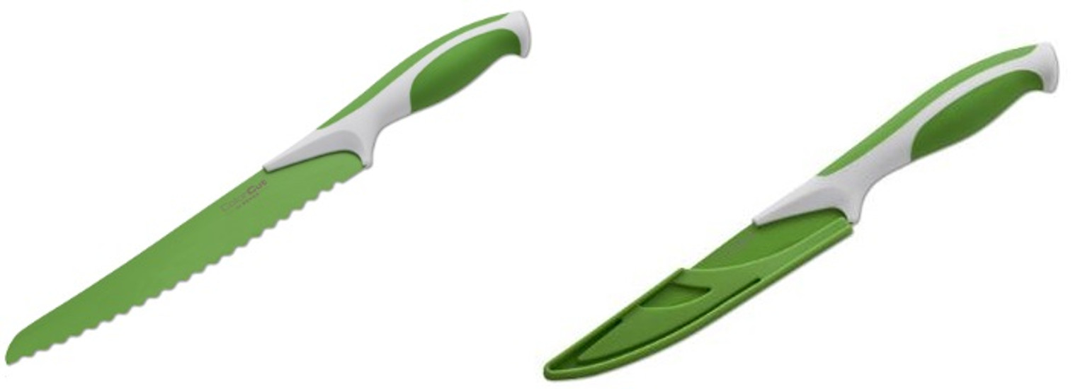 Boker Kitchen Bread Knife Apple Green w/Guard