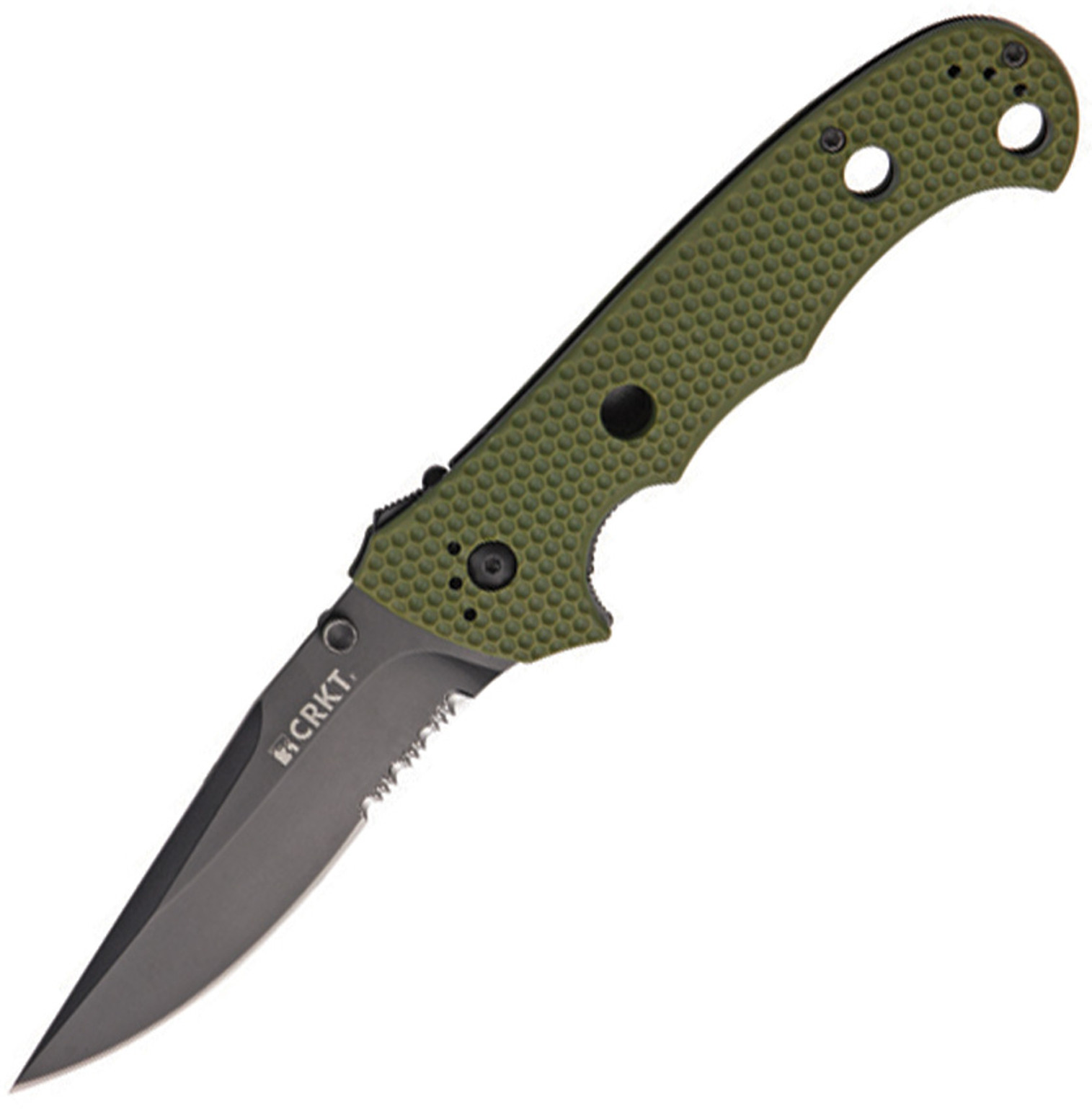 CRKT 7914DKG Hammond Cruiser Black Serrated - OD Green