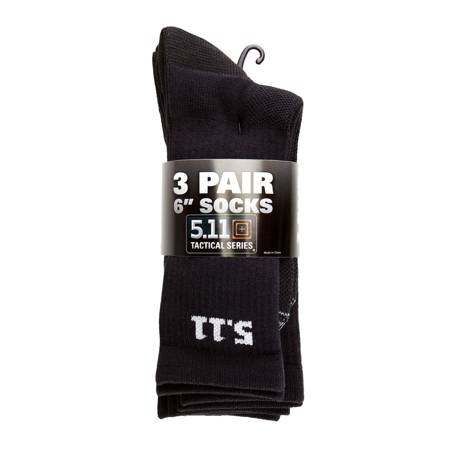 5.11 3 Pack 6" Socks - Black