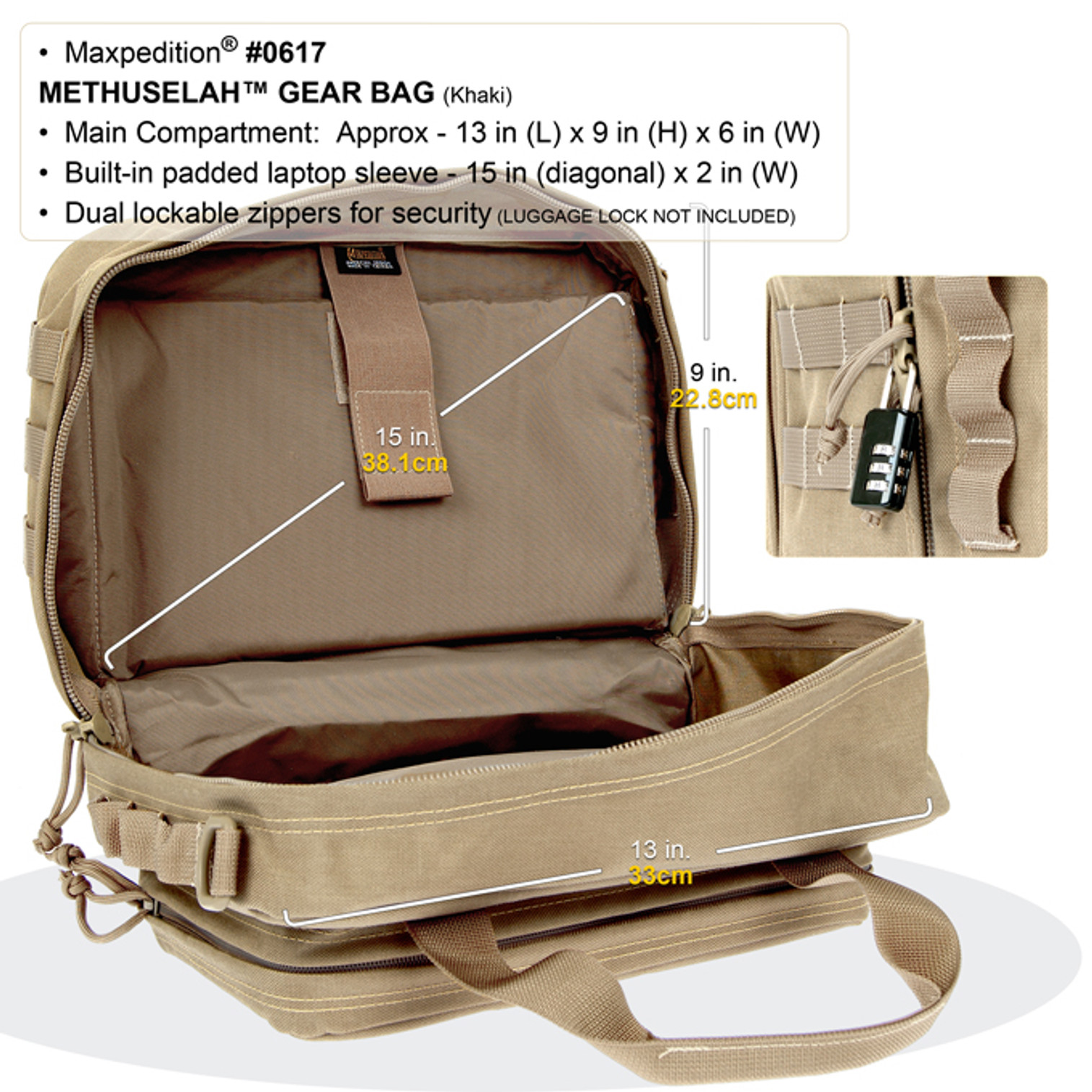 Maxpedition Methuselah Gear Bag (Medium) - Khaki
