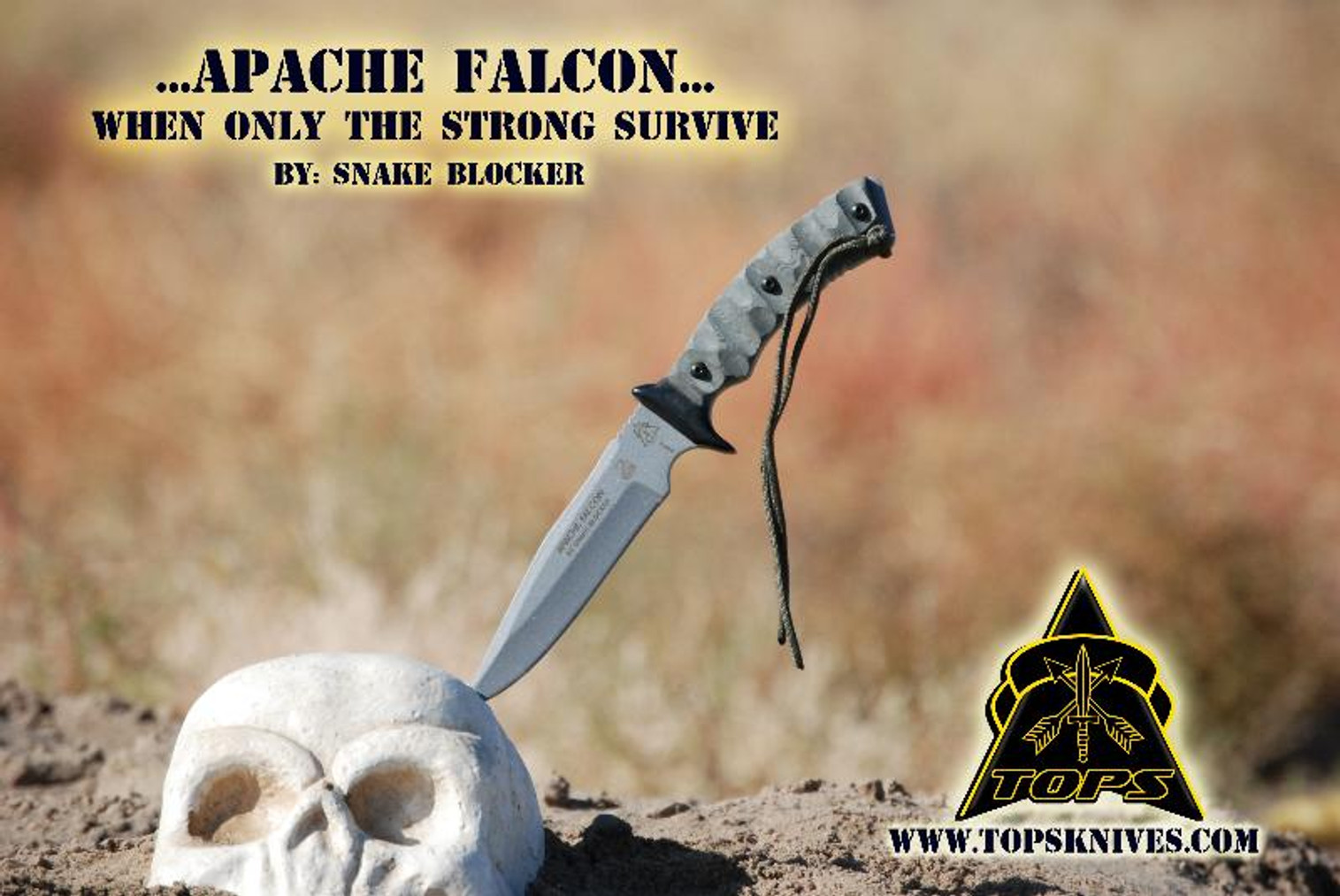 TOPS AFAL01 Apache Falcon w/COmbat Ballistic Nylon Sheath